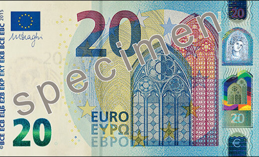 ФОТО: Представлена новая банкнота номиналом в 20 евро