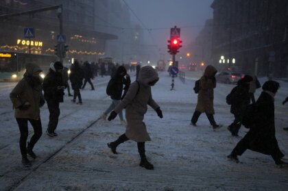 Snigšanas un vēja dēļ Igaunijā elektroapgādes traucējumi