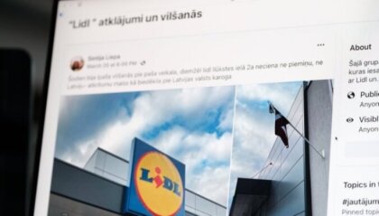 В день траура Lidl вывесил флаг с куском мусорного мешка вместо ленты