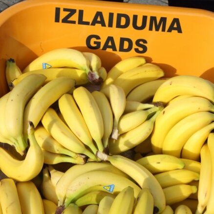Video: 'Izlaiduma gada' 'banānu akcijā' iesaistās arī kultūras ministre