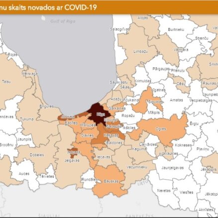 Covid-19 Latvijā – saslimšana joprojām konstatēta 55 novados; straujākais pieaugums – Rīgā