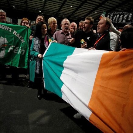 Īrijas parlamenta vēlēšanas: 'Sinn Fein' ierindojas otrajā vietā