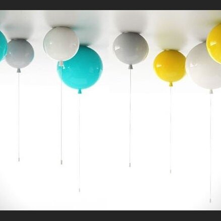 Rotaļīgai noskaņai mājās - lampas kā piepūsti baloni