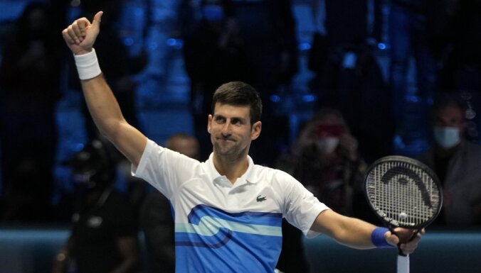 'ATP Finals': Džokovičs pirmajā spēlē uzvar Rūdu
