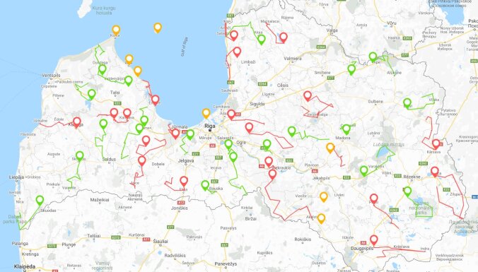 Прогулки по Латвии: Создана новая карта маршрутов по стране. Их уже свыше 40