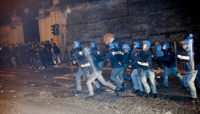 Массовые протесты в Риме обернулись столкновениями