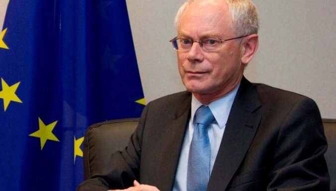 Van Rompejs: Grieķijas dalība eiro zonā ir neatgriezeniska