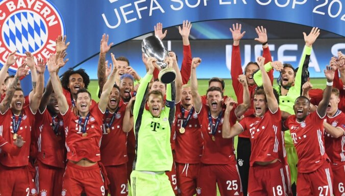 UEFA Superkausu Budapeštā papildlaikā iegūst 'Bayern'