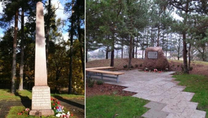 В Риге демонтируют еще два памятника, прославляющих советский режим