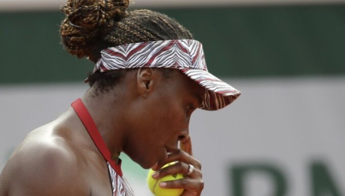 Arī Venusa Viljamsa jau pirmajā kārtā izstājas no 'French Open'