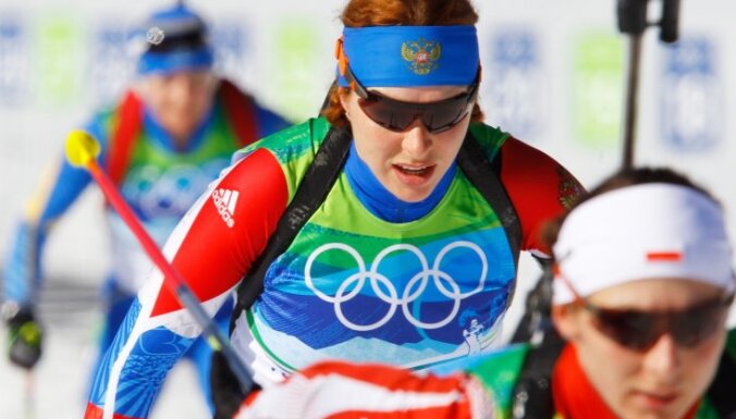Russian biathlet Anna Bulygina
