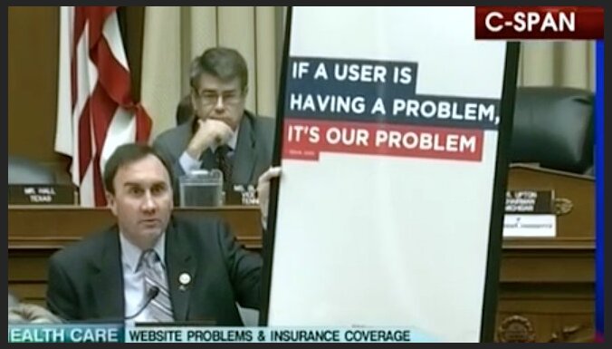 ASV kongresmenis debašu karstumā kā argumentu izmanto Latvijā veidotu plakātu