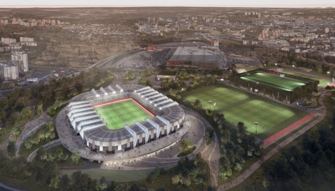 Foto: Prezentēts Viļņā ieplānotā stadiona projekts ar 15 tūkstošiem skatītāju vietu