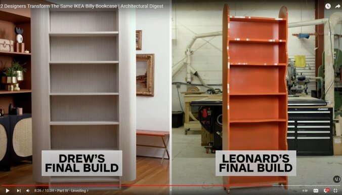 ВИДЕО. Как два дизайнера переделали обычный книжный шкаф из IKEA до неузнаваемости
