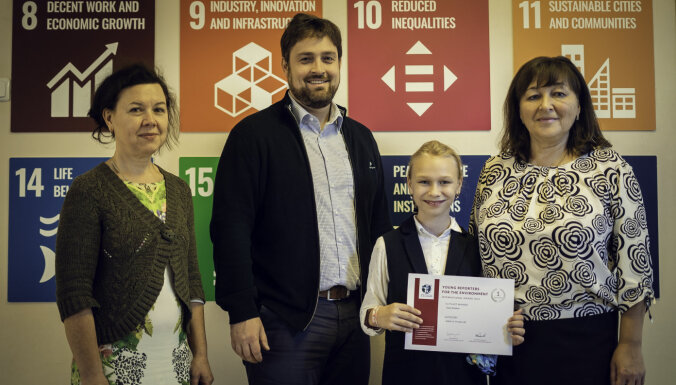 Starptautiskajā konkursā 'Jaunie vides reportieri' uzvaras laurus plūc dalībniece no Latvijas