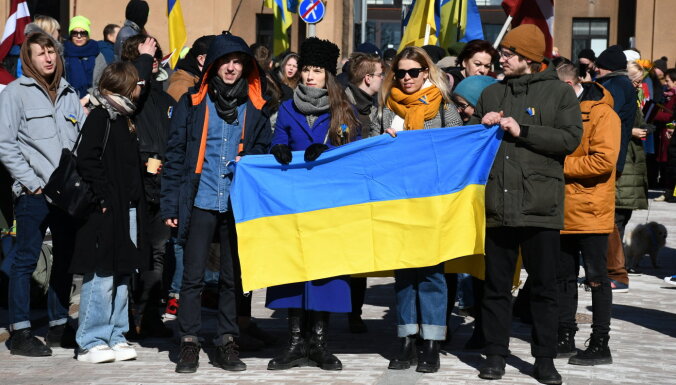 Gājiens Ukrainas atbalstam Daugavpilī aizvadīts mierīgi