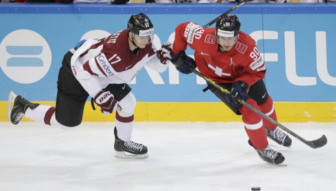 Сборная Латвии проводит на чемпионате мира важнейший матч против Швейцарии