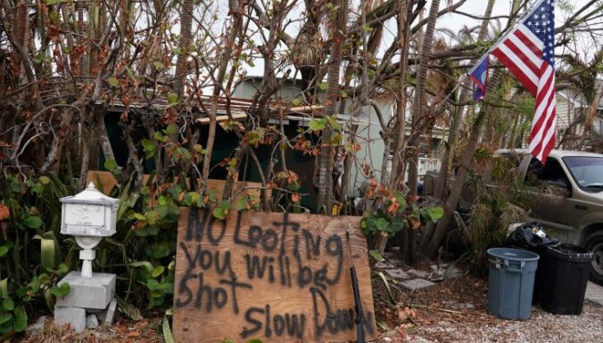 Viesuļvētras 'Irma' upuru skaits Floridā pieaug līdz 72 cilvēkiem