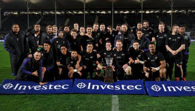 'All Blacks' rekordātri uzvar Regbija čempionātā