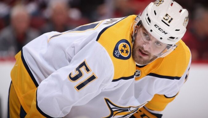 Nešvilas 'Predators' uzbrucējs Vatsons diskvalificēts uz 27 NHL spēlēm