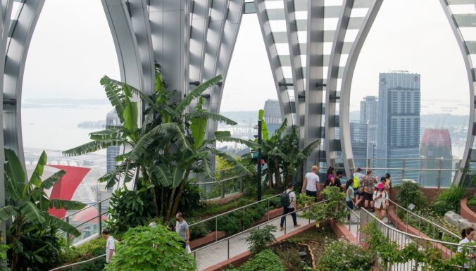 Oāze lielpilsētā – Singapūras jauno debesskrāpi rotā 80 tūkstoši augu