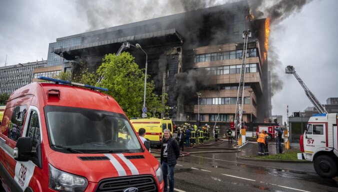 Большой пожар в Москве: бизнес-центр потушили, двое пострадавших