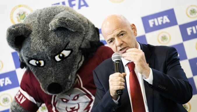 Foto: FIFA prezidenta Infantīno divu dienu vizīte Latvijā bildēs