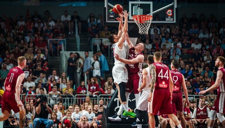 Pasaules kausa kvalifikācija basketbolā: Latvija – Serbija. Teksta tiešraide