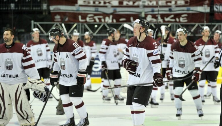 Latvijas Hokeja federācija: izlase uzdevumu pasaules čempionātā nav izpildījusi