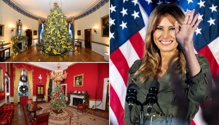 ФОТО, ВИДЕО. Мелания Трамп в последний раз украсила Белый дом к Рождеству