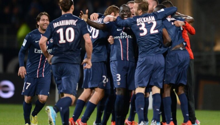 'Saint-Germain' futbolisti pēc 19 gadu pārtraukuma triumfē Francijas čempionātā