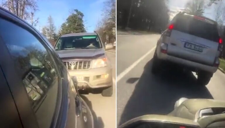 Video: Autovadītāji viens otram priekšā strauji bremzē līdz notiek avārija