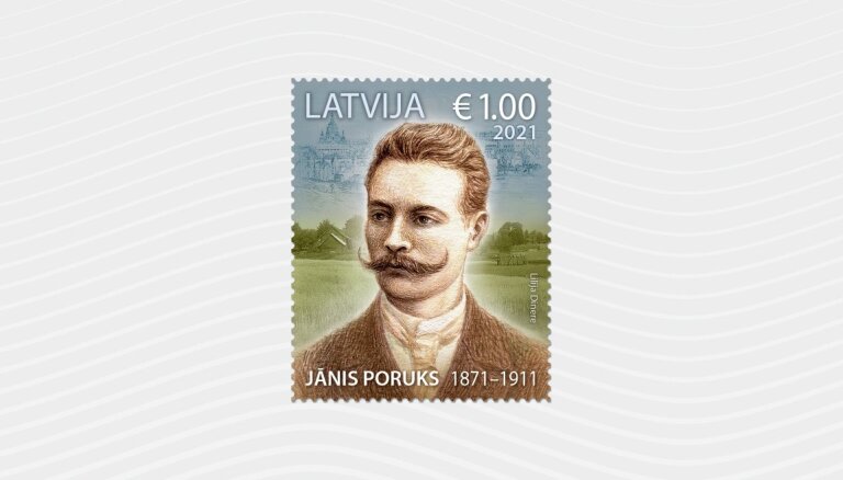 'Latvijas Pasts' izdevis pastmarku par godu Jāņa Poruka 150. jubilejai